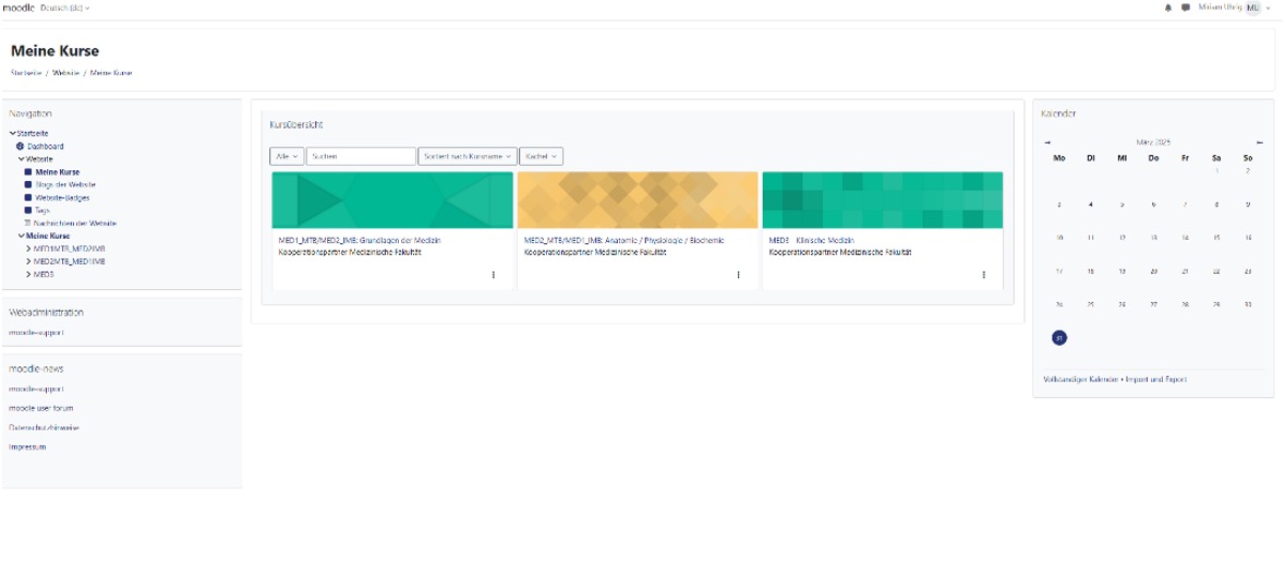 Digitale Plattform für studentische Lehre (MOODLE)
